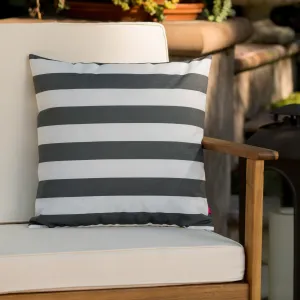 Outdoor Stripe Water Resistant Square Throw Pillow - NH949203 patio chairs, outdoor seating
