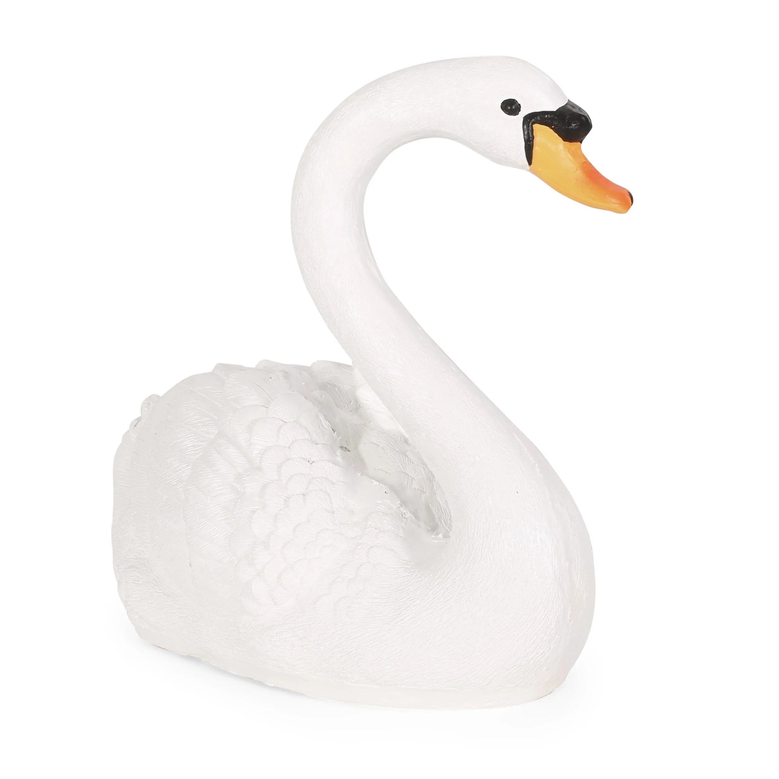Outdoor Swan Garden Statue, White - NH089413 patio chairs, outdoor seating
