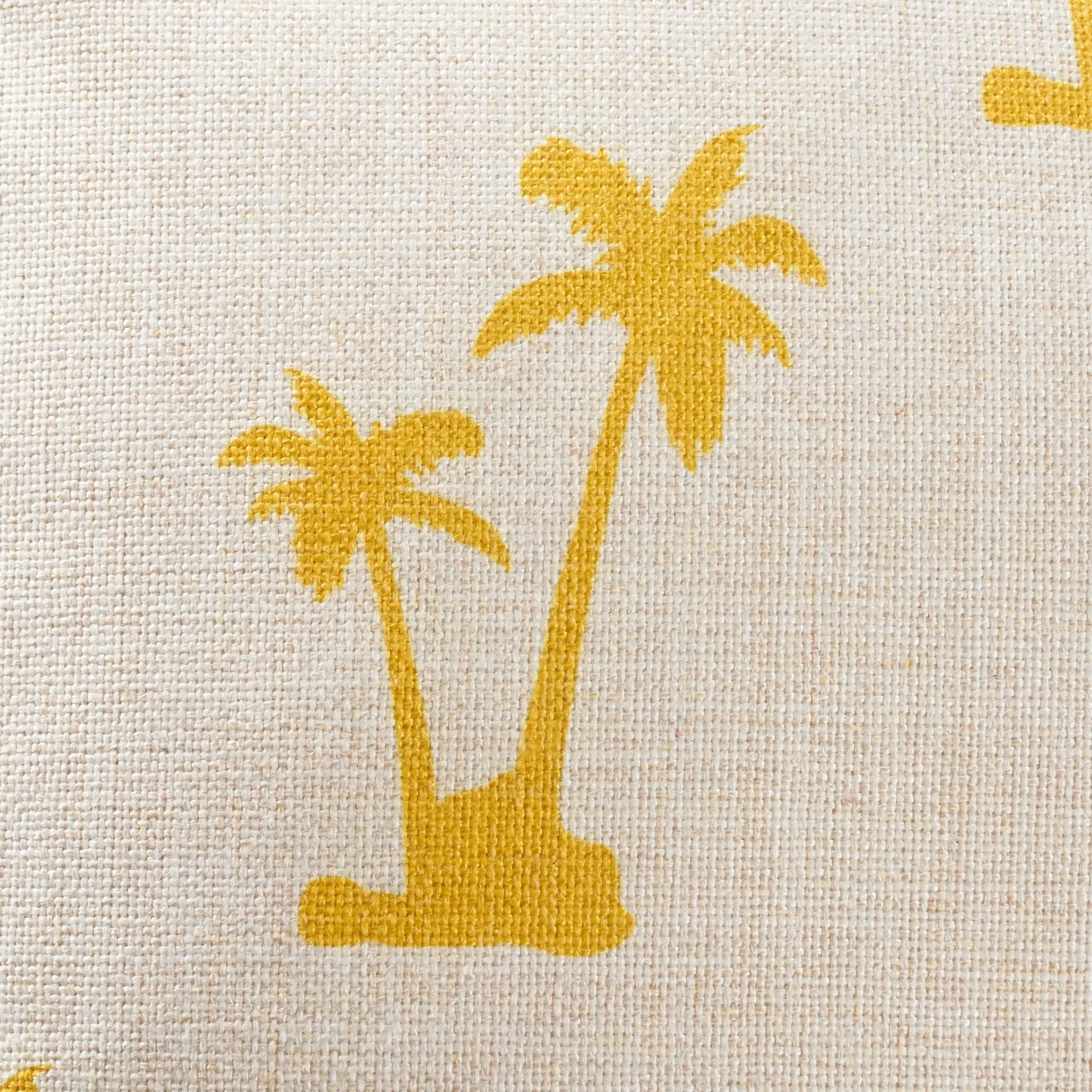 Outdoor Trees Water Resistant 18-inch Square Pillow, Orange on Beige - NH887503