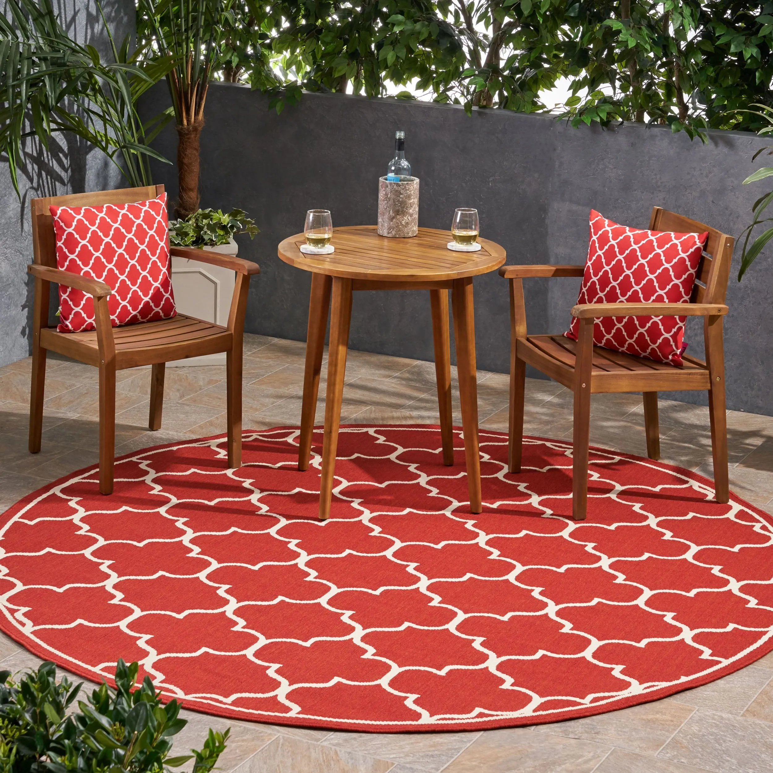 Outdoor Trefoil Area Rug - NH555803 patio chairs, outdoor seating