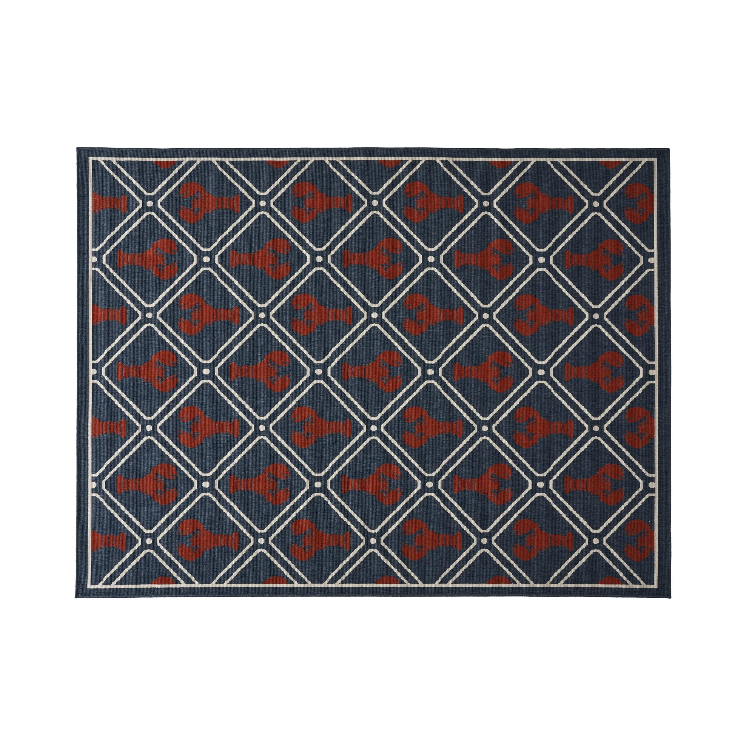 Outdoor Trellis Area Rug, Navy and Red - NH385803 patio chairs, outdoor seating