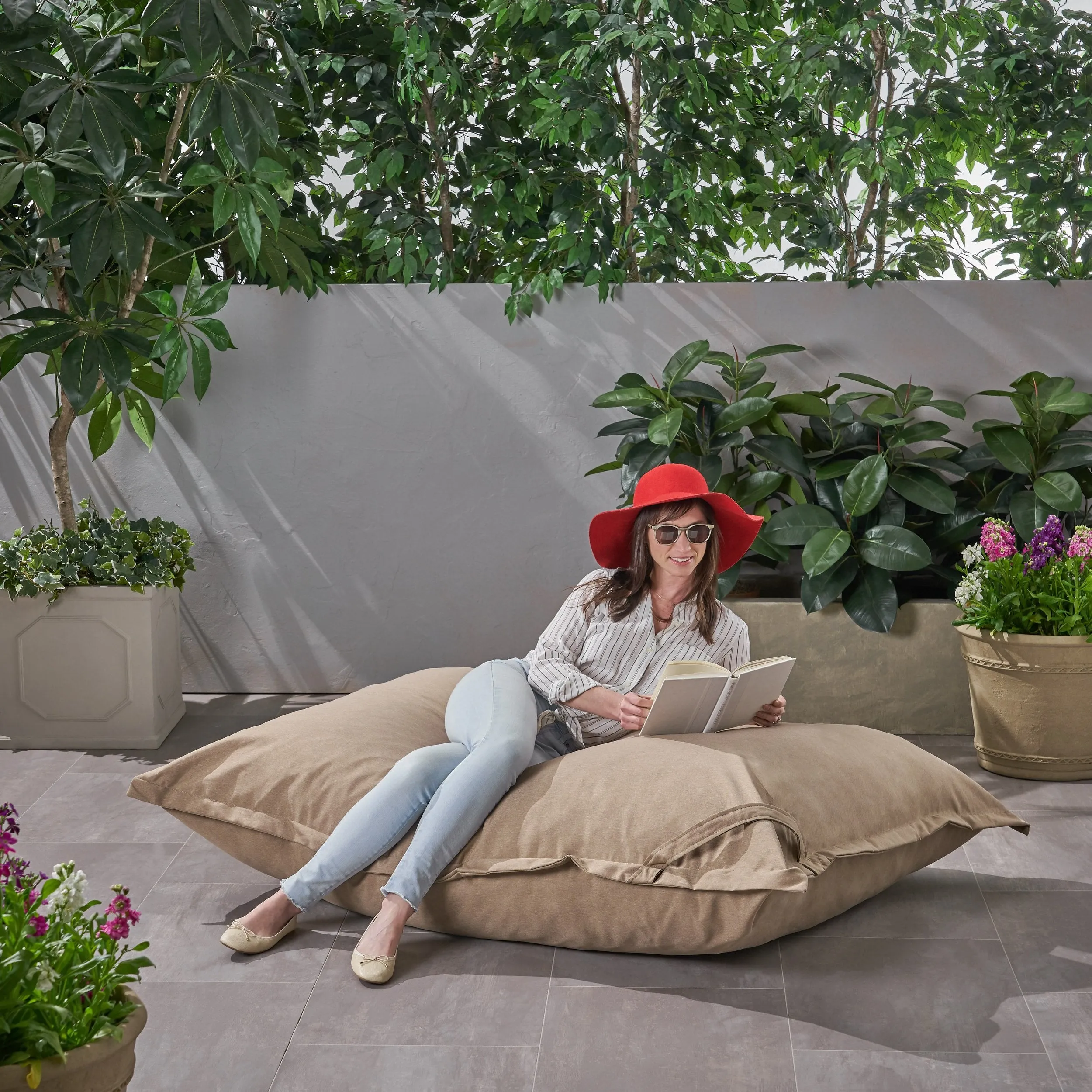 Outdoor Water Resistant 5.5X4 Lounger Bean Bag - NH820803