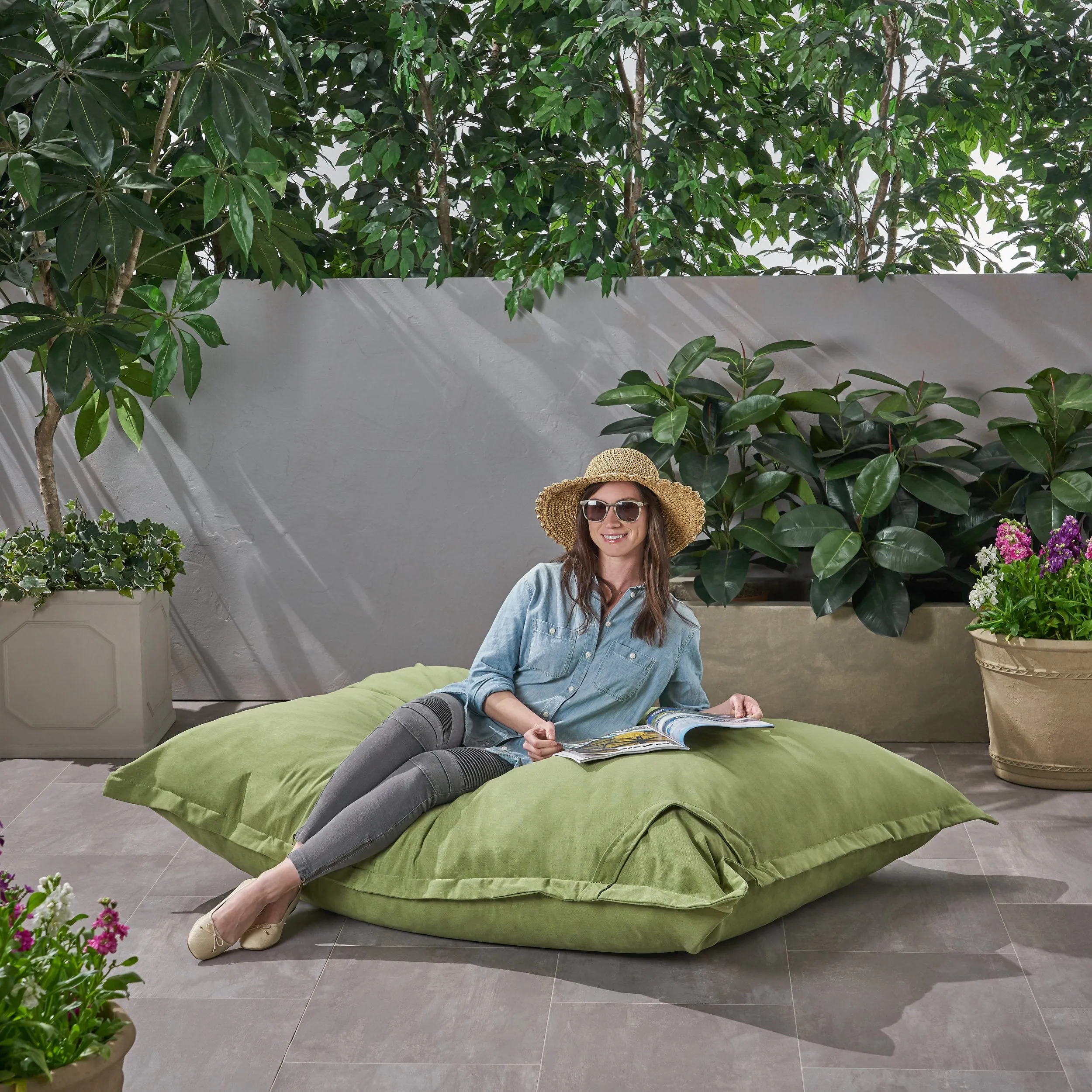 Outdoor Water Resistant 5.5X4 Lounger Bean Bag - NH820803