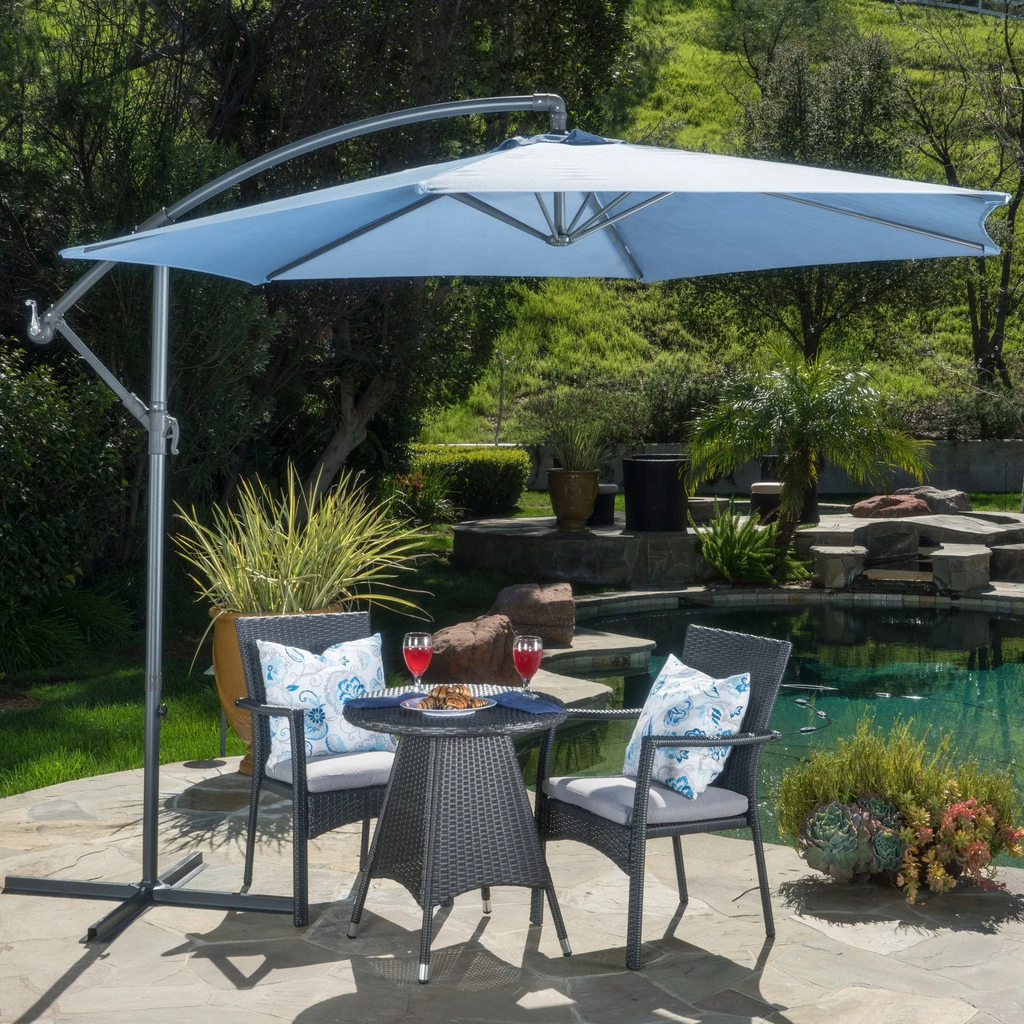 Outdoor Water Resistant Canopy Umbrella - NH443003 cowhide rug, luxury rug