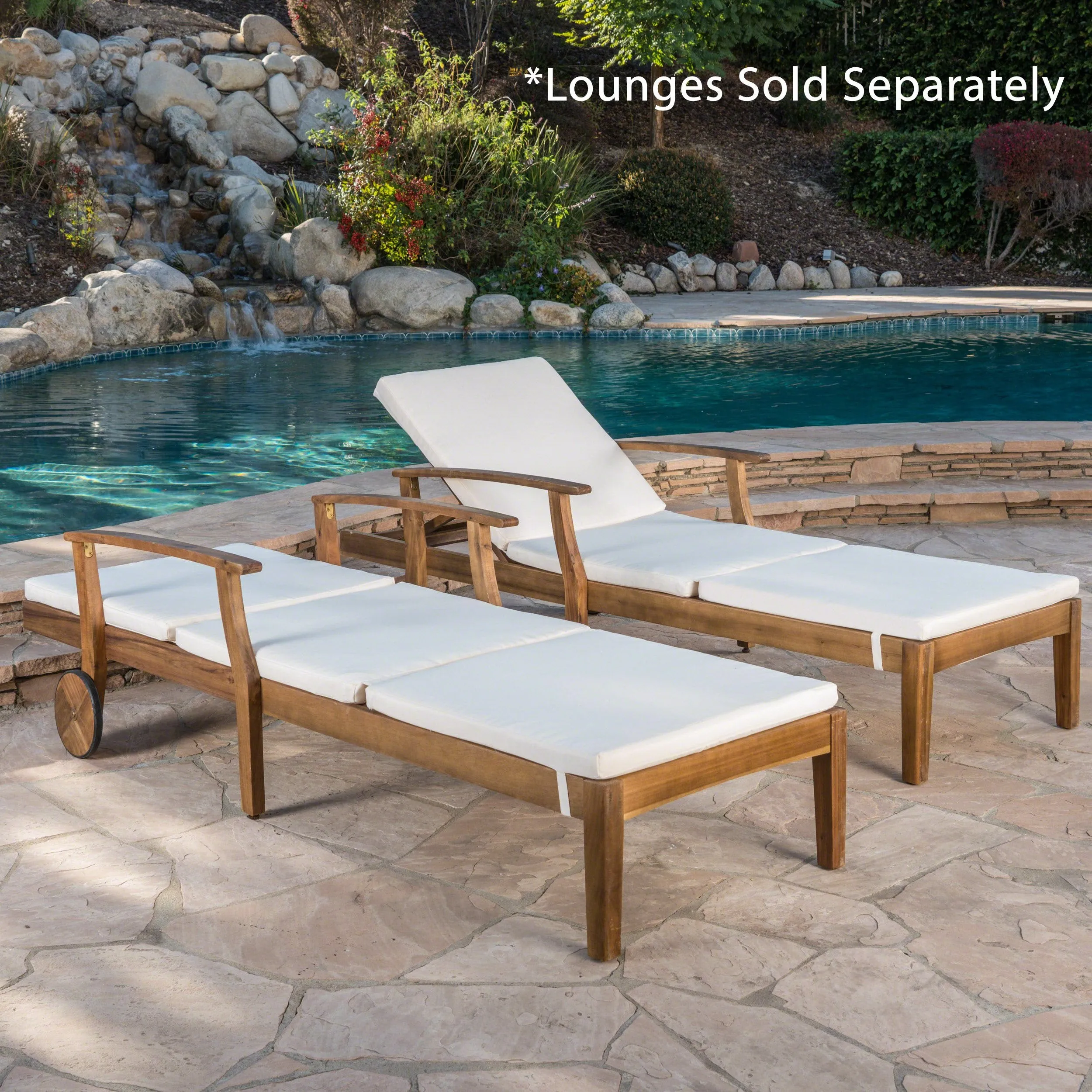 Outdoor Water Resistant Chaise Lounge Cushion (Set of 2) - NH899303