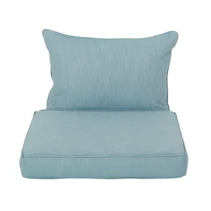 Outdoor Water Resistant Fabric Club Chair Cushions with Piping - NH914313 patio chairs, outdoor seating