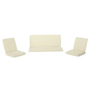 Outdoor Water Resistant Fabric Loveseat and Club Chair Cushions - NH582313 patio chairs, outdoor seating