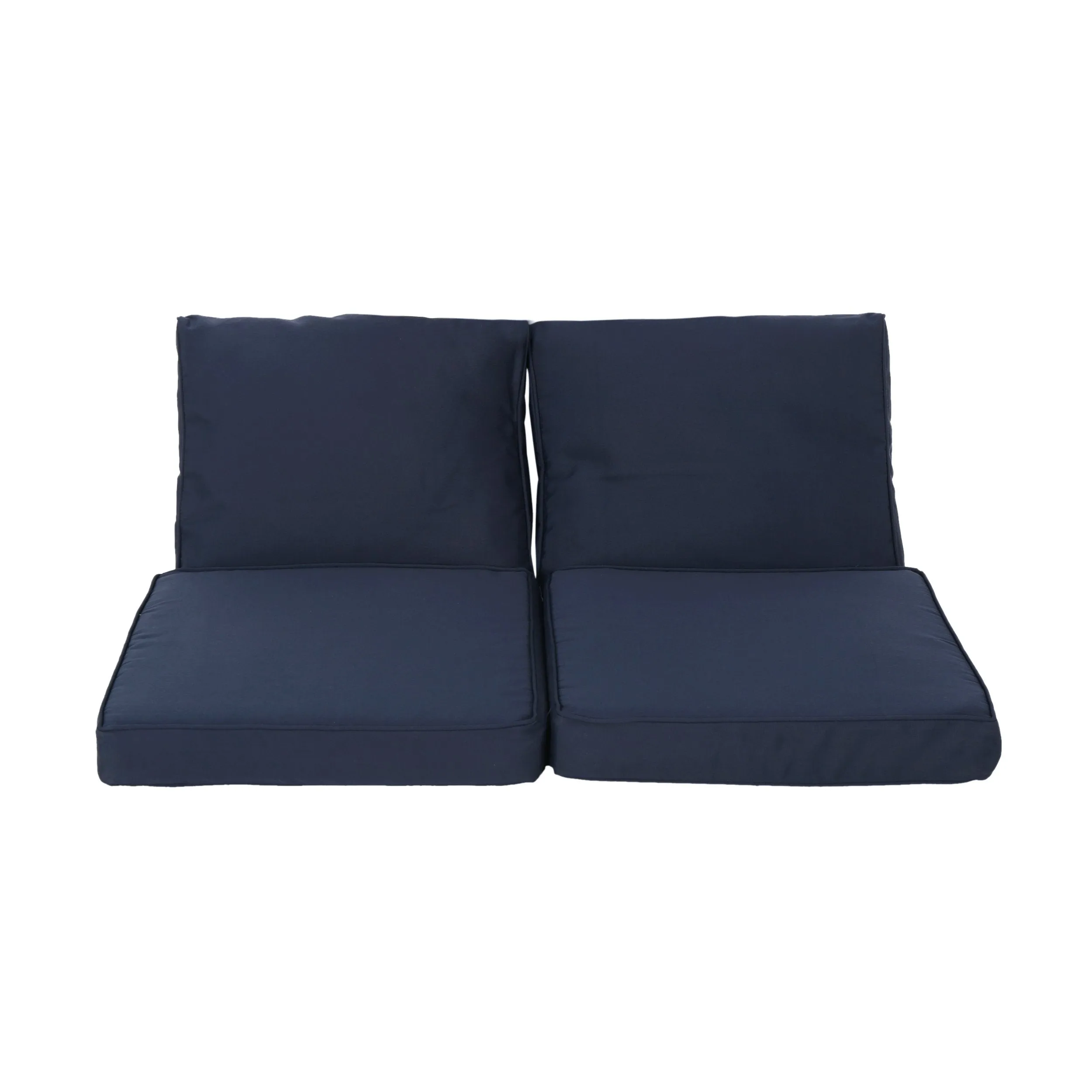 Outdoor Water Resistant Fabric Loveseat Cushions with Piping - NH864313 patio chairs, outdoor seating