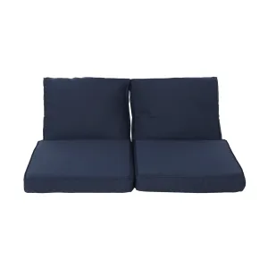 Outdoor Water Resistant Fabric Loveseat Cushions with Piping - NH864313 patio chairs, outdoor seating