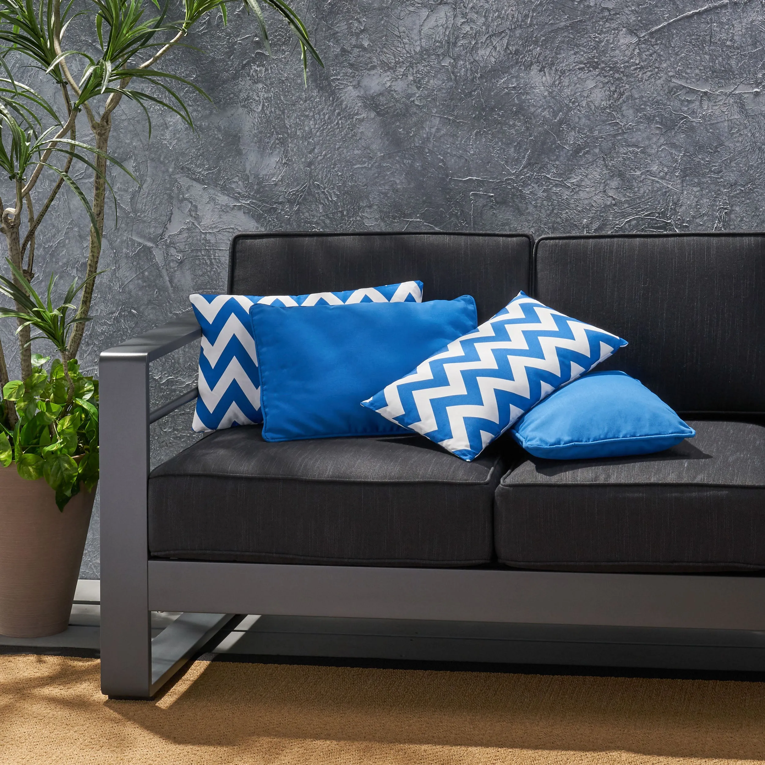 Outdoor Water Resistant Rectangular Throw Pillows - Set of 4 - NH030303
