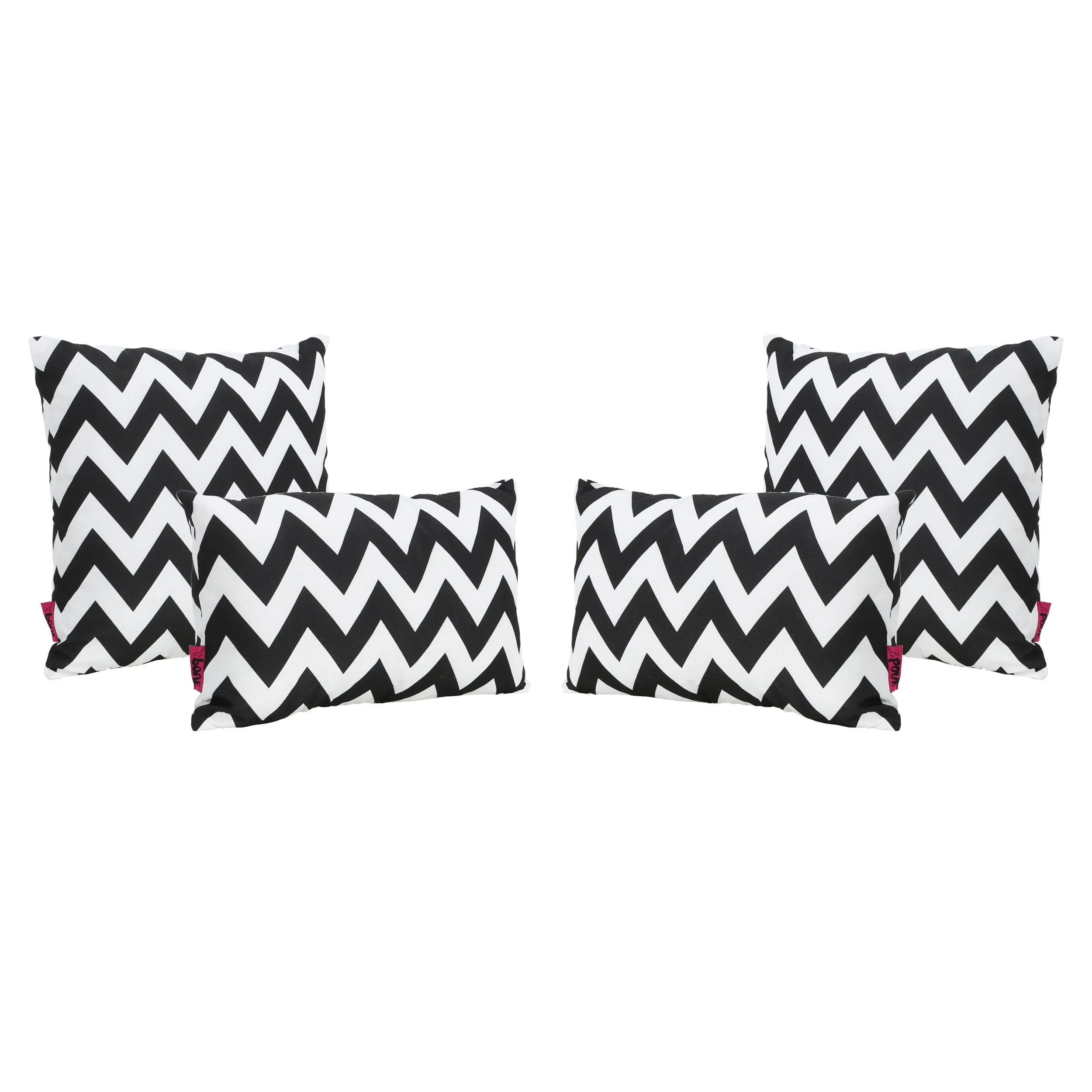 Outdoor Water Resistant Square and Rectangular Pillows - Set of 4 - NH020303