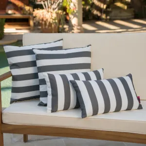 Outdoor Water Resistant Square and Rectangular Throw Pillows - Set of 4 - NH989203 patio chairs, outdoor seating