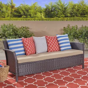 Outdoor Wicker 3 Seater Sofa - NH231503 stair tread rug, stair mat