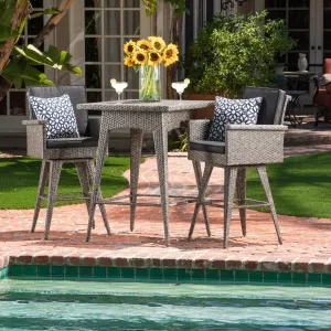 Outdoor Wicker Bar Set - NH439892 patio chairs, outdoor seating