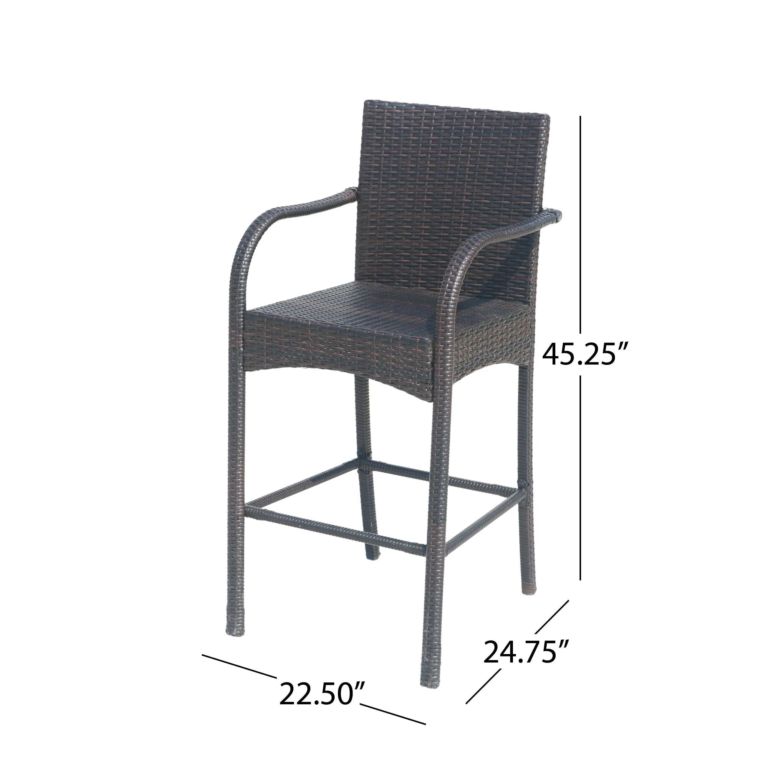 Outdoor Wicker Barstool Chair (Set of 2) - NH243113