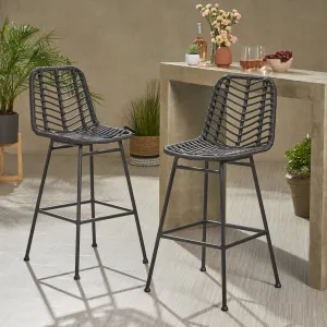 Outdoor Wicker Barstools (Set of 2) - NH189903 patio chairs, outdoor seating