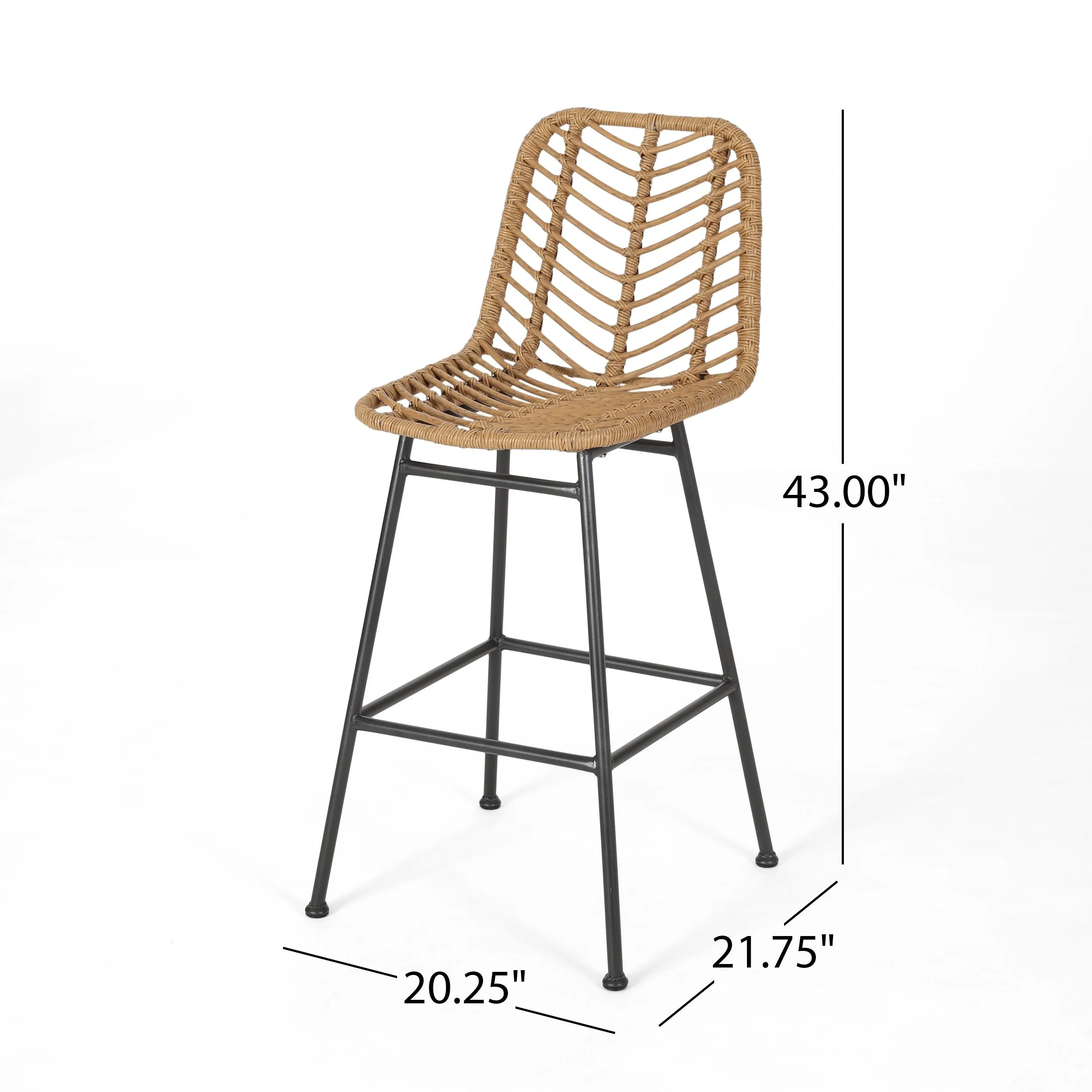 Outdoor Wicker Barstools (Set of 4) - NH750013
