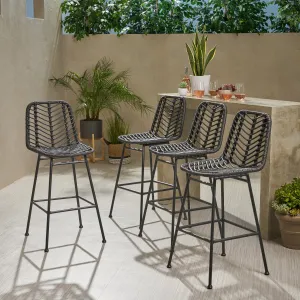 Outdoor Wicker Barstools (Set of 4) - NH750013 patio chairs, outdoor seating