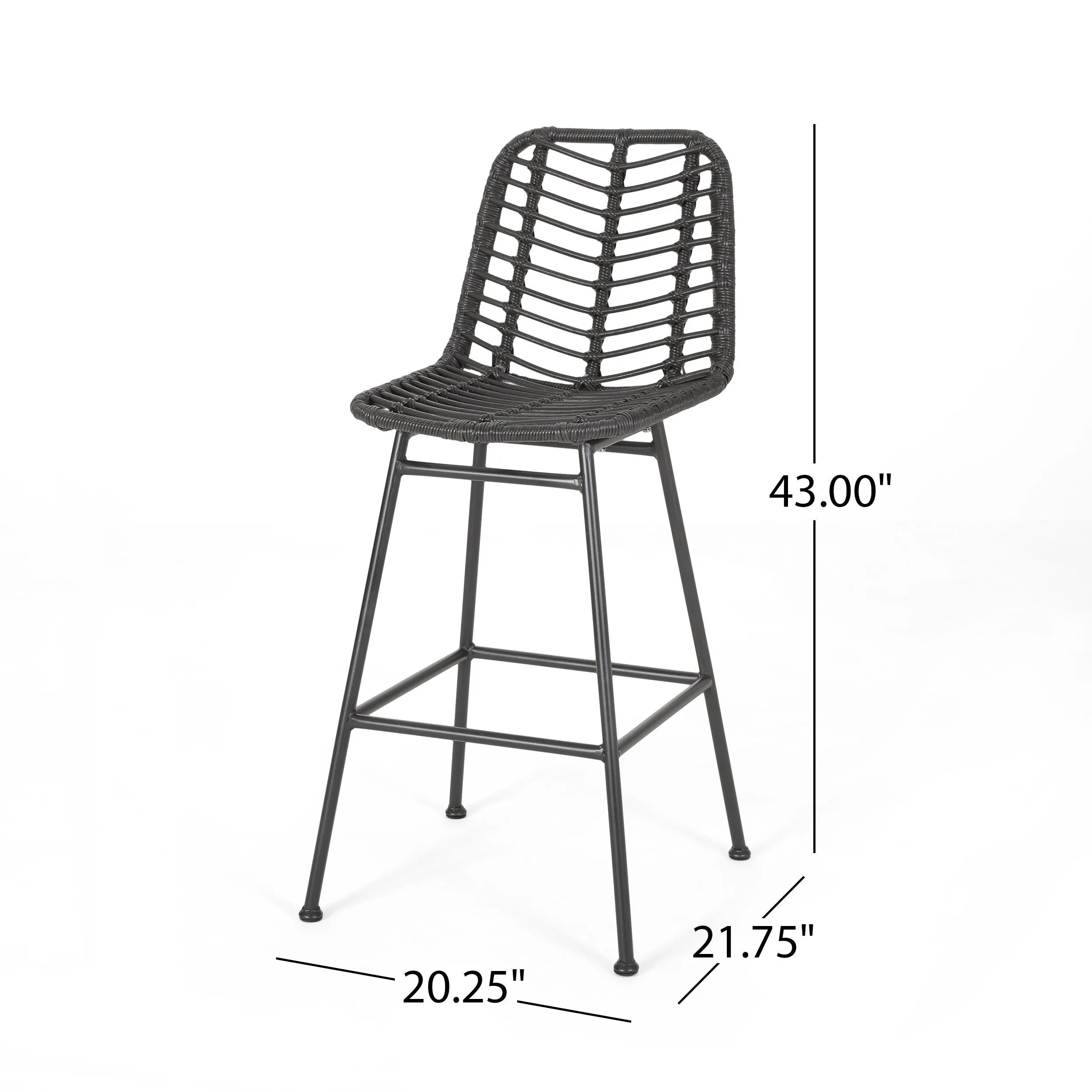 Outdoor Wicker Barstools (Set of 4) - NH750013