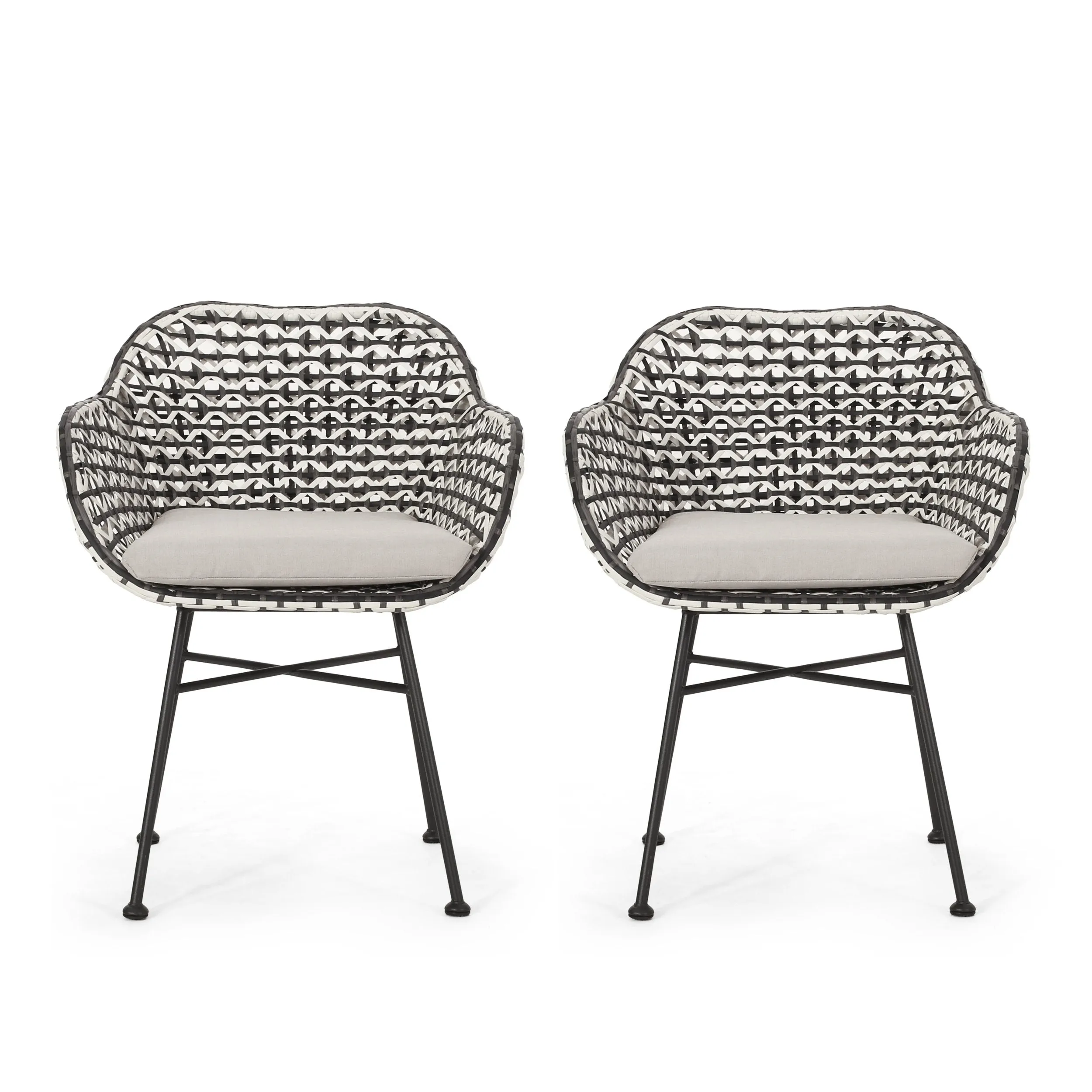 Outdoor Wicker Chair with Cushion (Set of 2) - NH996313 chandelier, pendant light