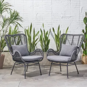 Outdoor Wicker Club Chairs with Cushions (Set of 2) - NH010013 chandelier, pendant light