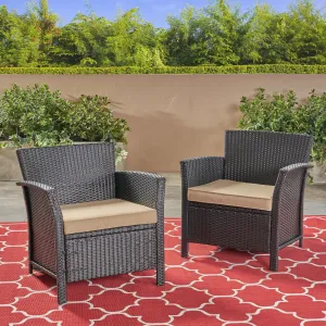 Outdoor Wicker Club Chairs with Water-Resistant Cushions (Set of 2) - NH643503 chandelier, pendant light