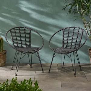 Outdoor Wicker Dining Chairs (Set of 2) - NH589903 patio chairs, outdoor seating