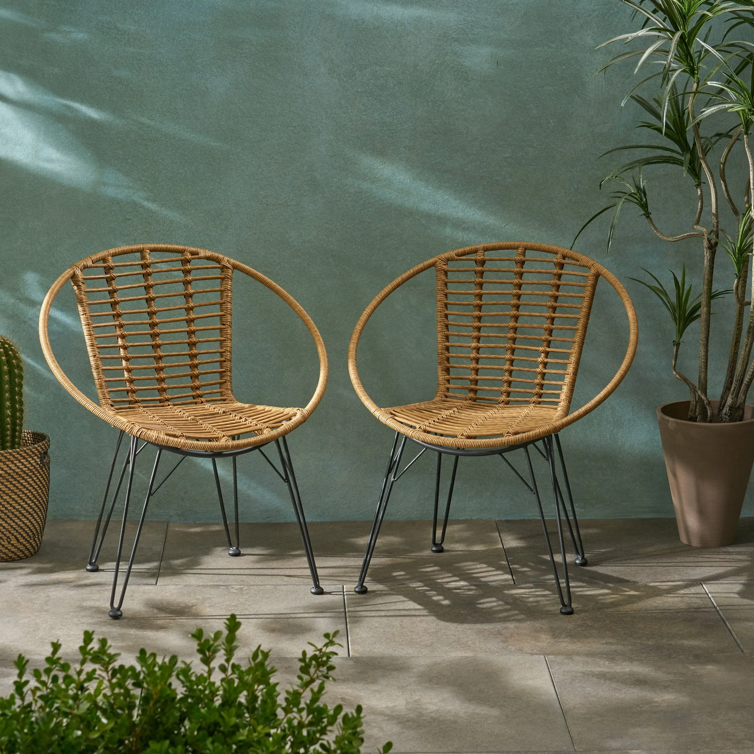 Outdoor Wicker Dining Chairs (Set of 2) - NH589903