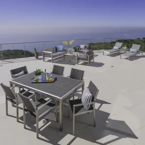 Outdoor Wicker Dining Set with Chat Set and Lounges - NH184003 patio chairs, outdoor seating