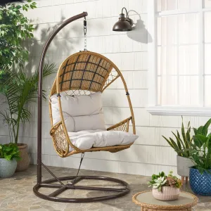 Outdoor Wicker Hanging Basket / Egg Chair with Stand - NH168113 patio chairs, outdoor seating