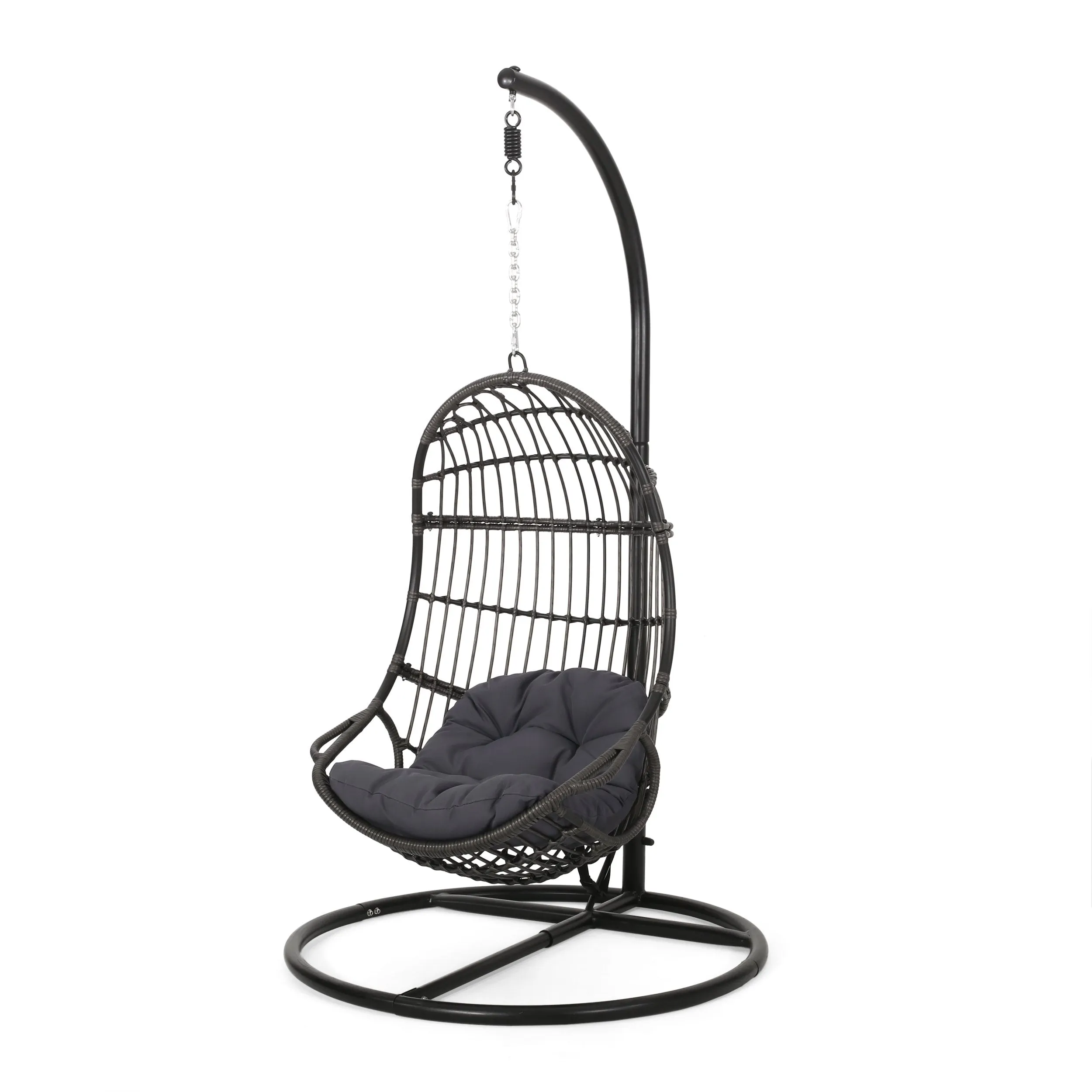 Outdoor Wicker Hanging Chair with Stand - NH925313 patio chairs, outdoor seating