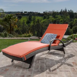 Outdoor Wicker Lounge with Arms with Water Resistant Cushion - NH551003 patio chairs, outdoor seating