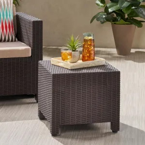 Outdoor Wicker Print Side Table - NH551113 coffee table, accent table
