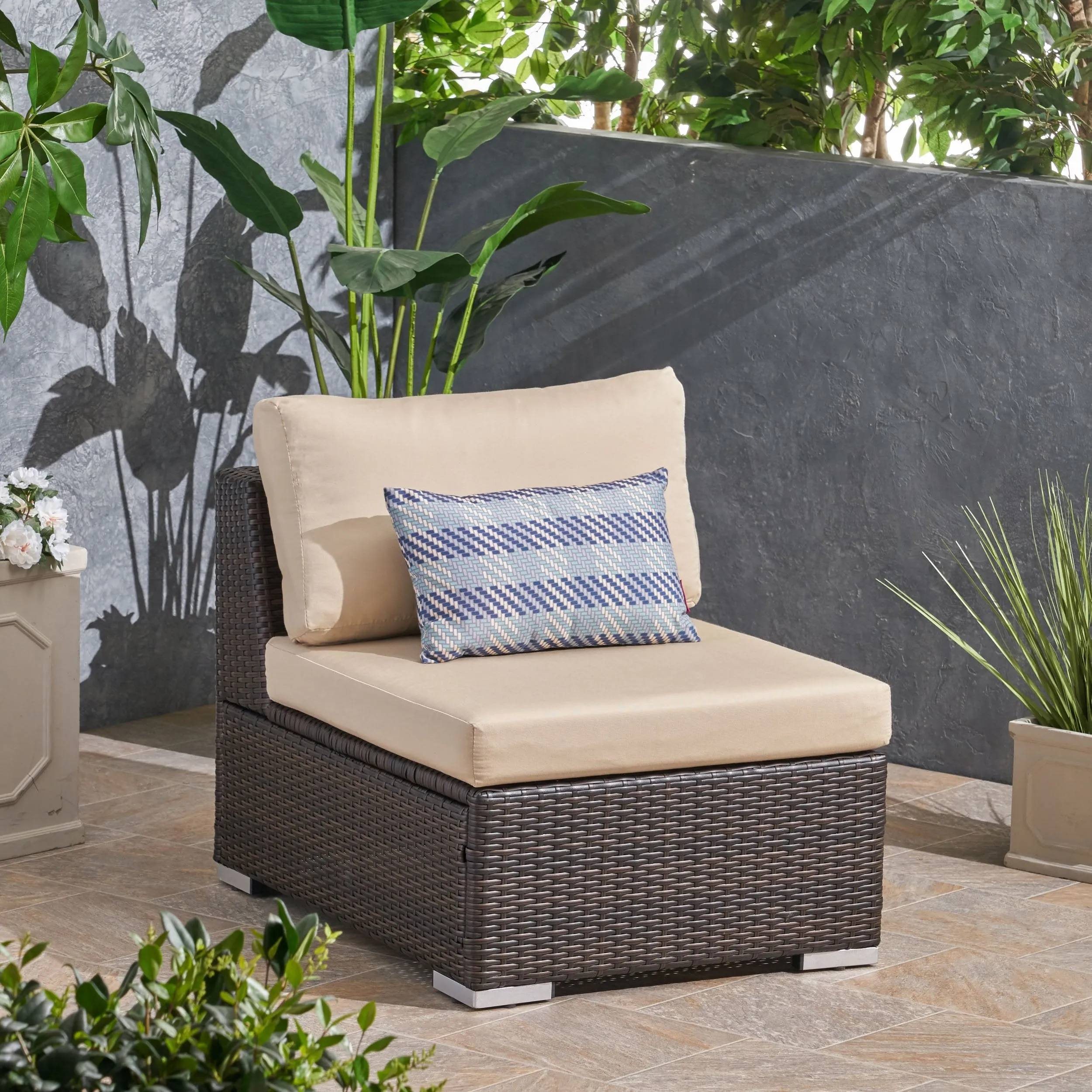 Outdoor Wicker Sectional Sofa Seat w/ Cushions - NH040103 serving bowl, serving dish