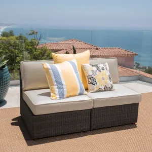 Outdoor Wicker Sectional Sofa Seat w/ Cushions (set of 2) - NH340103 serving bowl, serving dish