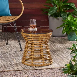 Outdoor Wicker Side Table - NH692113 patio chairs, outdoor seating