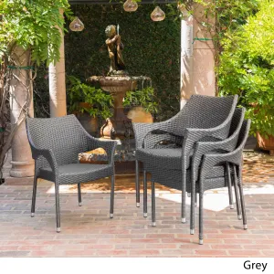 Outdoor Wicker Stacking Chairs (Set of 4) - NH182103 chandelier, pendant light