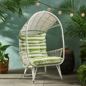 Outdoor Wicker Standing Basket Chair with Cushion - NH233113 chandelier, pendant light