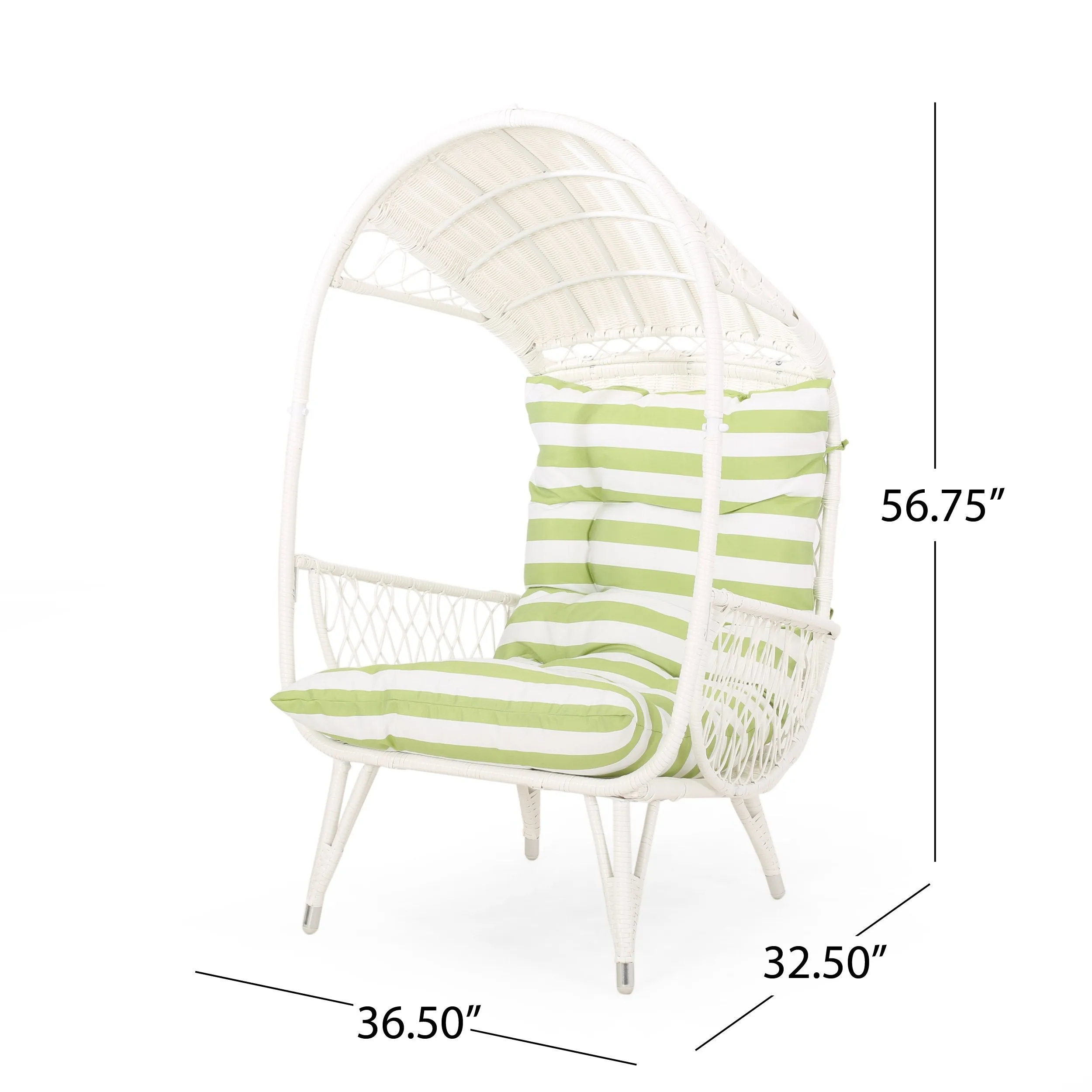 Outdoor Wicker Standing Basket Chair with Cushion - NH233113