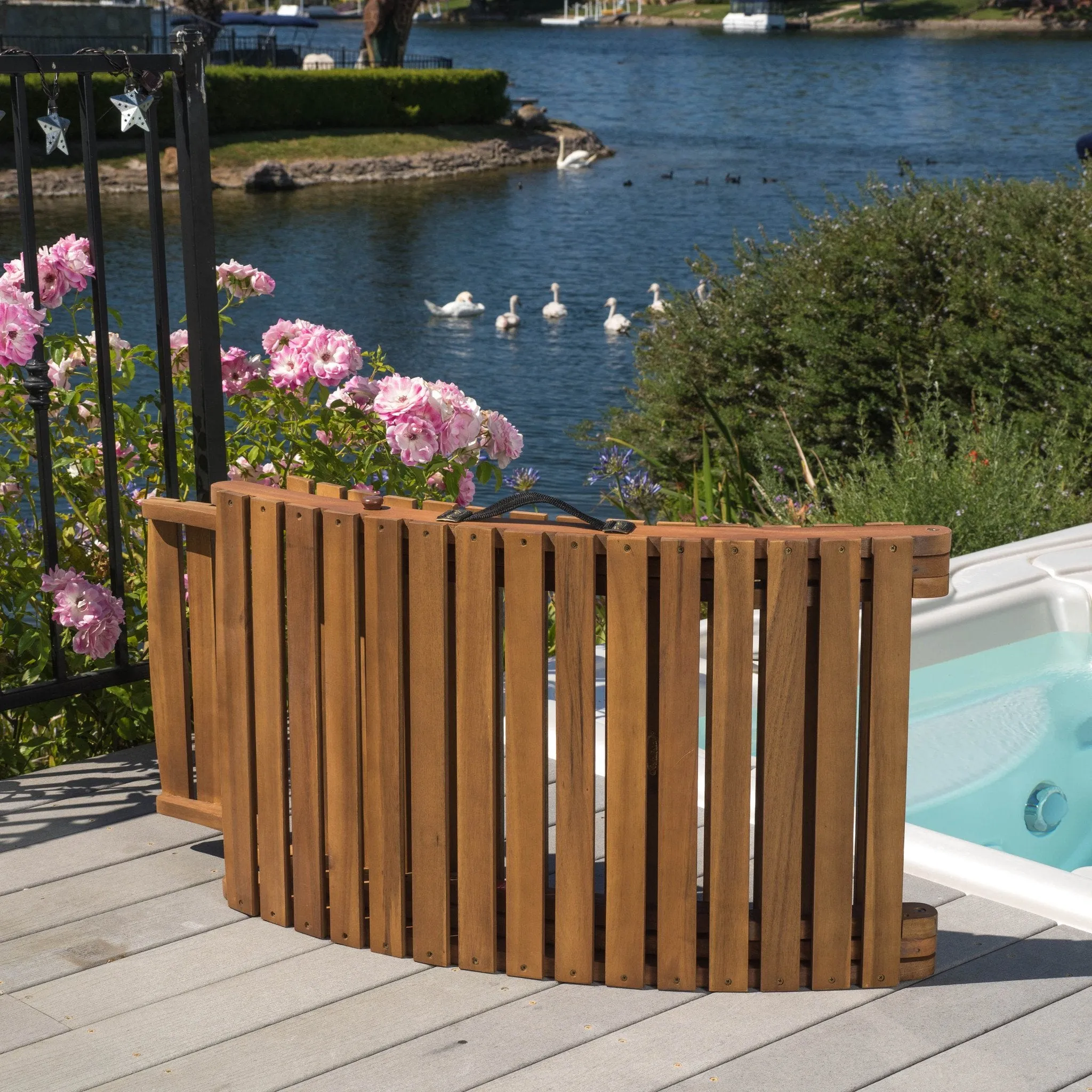 Outdoor Wood Folding & Portable Chaise Lounge - NH025732