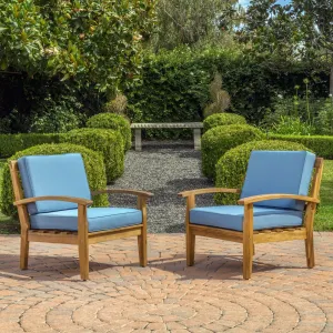 Outdoor Wooden Club Chairs w/ Optional Colors & Package Quantity - NH990992 patio chairs, outdoor seating