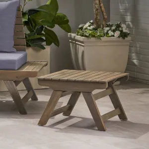Outdoor Wooden Side Table, Gray Finish - NH571903 coffee table, accent table