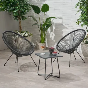 Outdoor Woven 3 Piece Chat Set - NH094903 patio chairs, outdoor seating