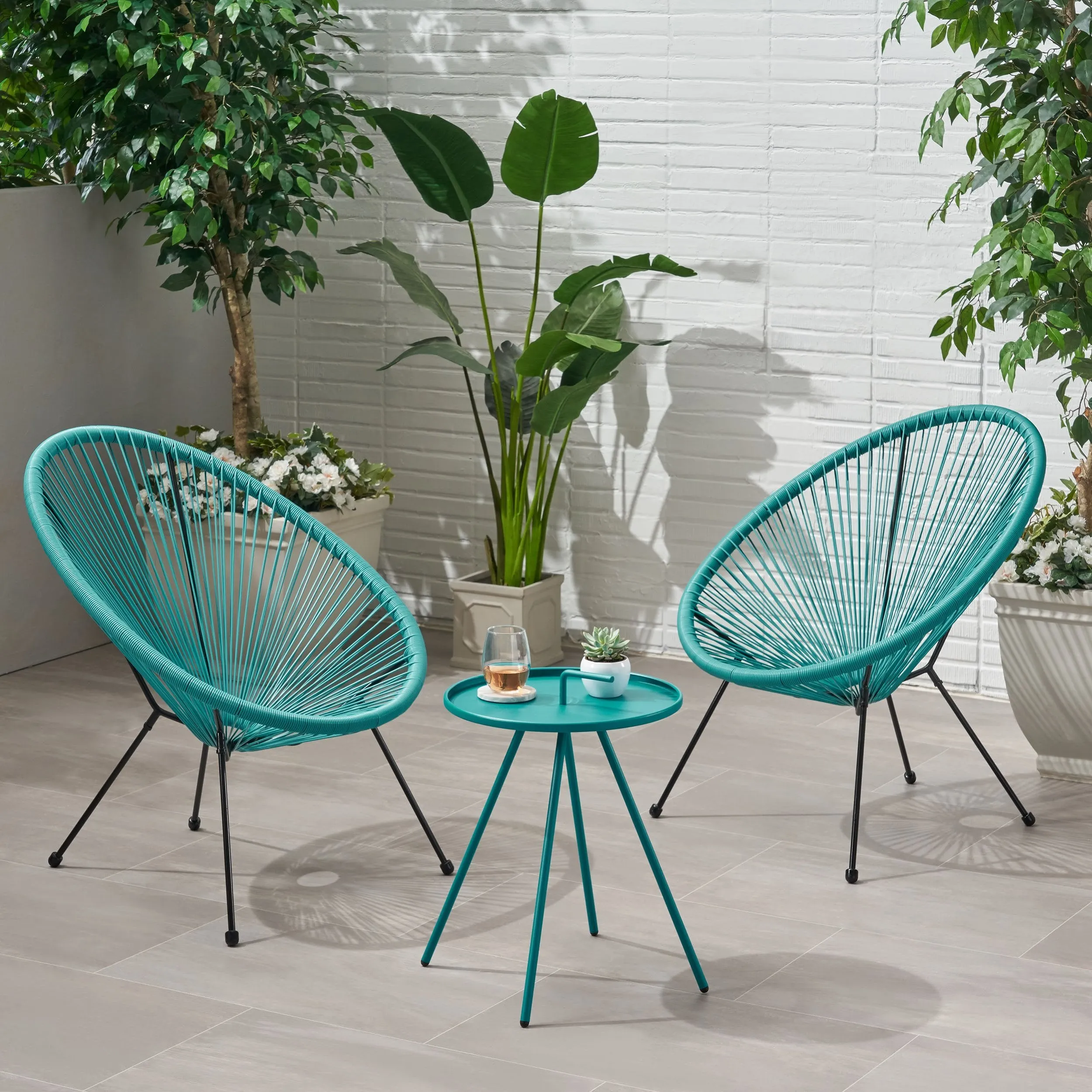 Outdoor Woven 3 Piece Chat Set - NH884903