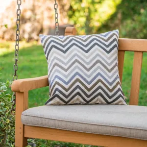 Outdoor Zig Zag Striped Water Resistant Square Pillow - NH470303 patio chairs, outdoor seating