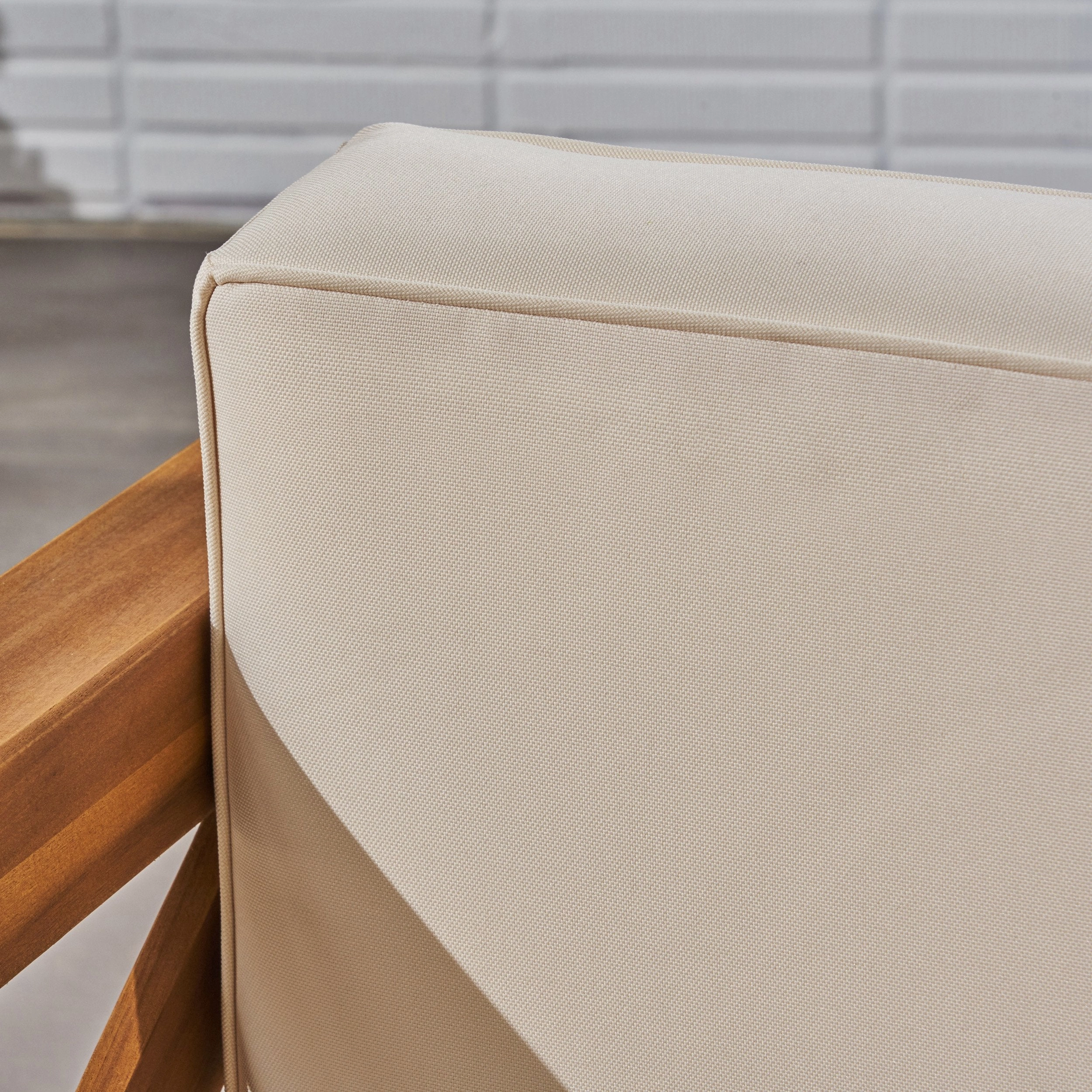 Outdoor 11 Seater Acacia Wood Sectional Sofa and Club Chair Set - NH044803