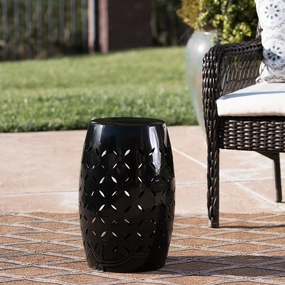 Outdoor 12-inch Iron Side Table - NH167303 coffee table, accent table