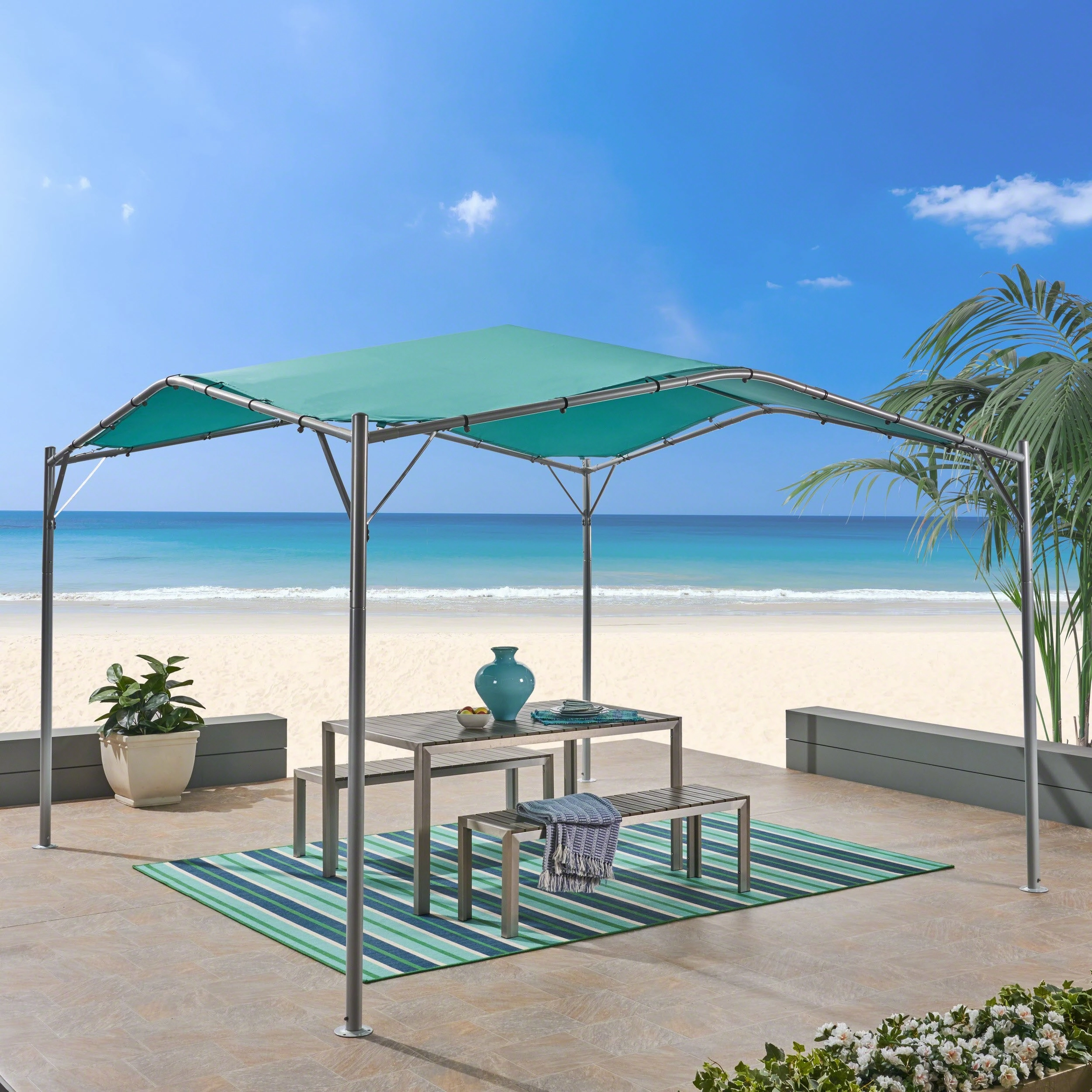 Outdoor 12 x 12 Foot Canopy - NH665603 cowhide rug, luxury rug