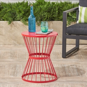 Outdoor 16 Inch Iron Side Table - NH921403 coffee table, accent table