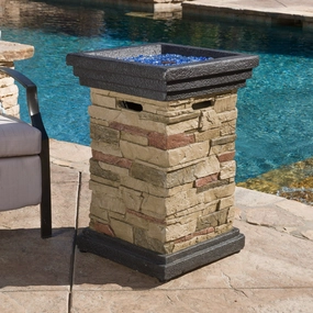 Outdoor 19-inch Liquid Propane Fire Column - NH556692 floor chair, tatami chair